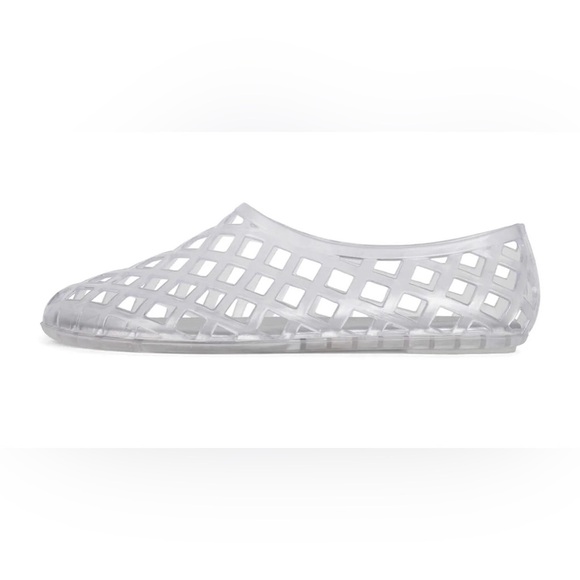 MIA‎ clear rubber jelly caged net slip on flats size 10 brand new - Picture 1 of 2